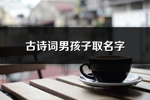 古诗词男孩子取名字