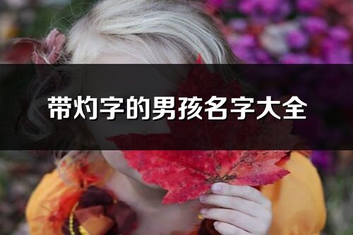 带灼字的男孩名字大全