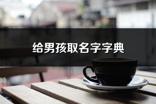 给男孩取名字字典