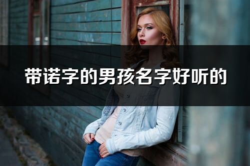 带诺字的男孩名字好听的