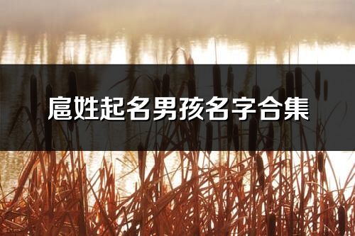 扈姓起名男孩名字合集
