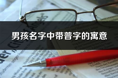 男孩名字中带普字的寓意
