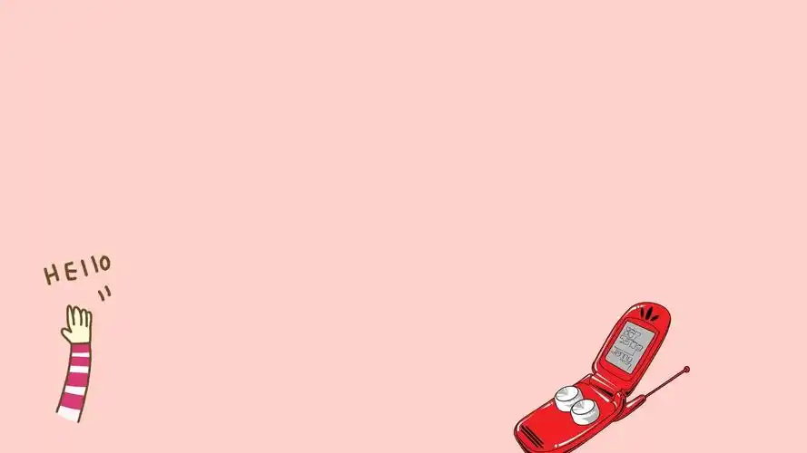 文字控手绘卡通手机你好壁纸