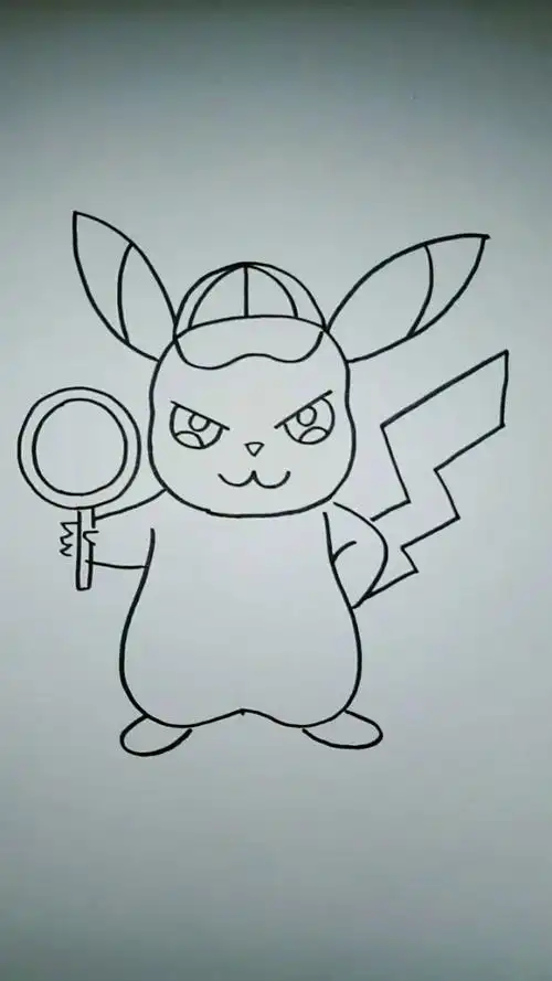 教大家画一只酷酷的皮卡丘,学会之后你就可以画漫画了