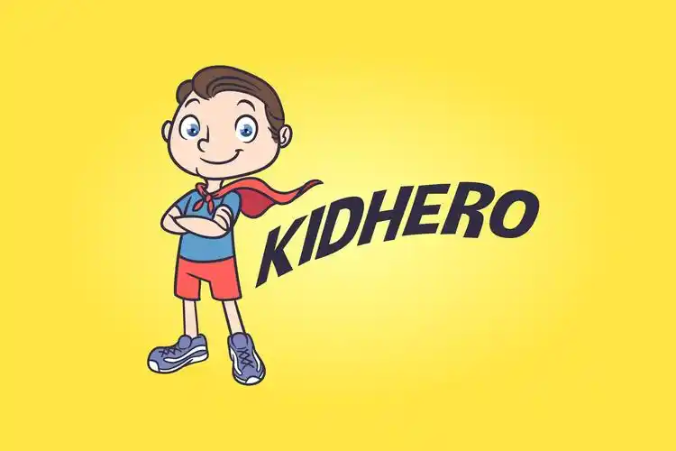 儿童超级英雄形象logo设计模板kidhero–superheromascotlogo
