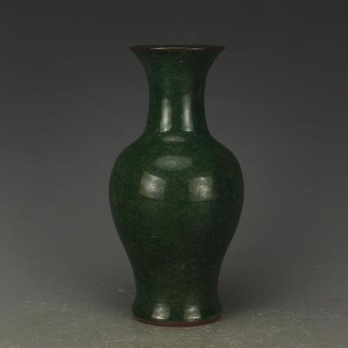 宋绿釉官窑观音瓶 古董古玩景德镇保真包老瓷器收藏品摆件