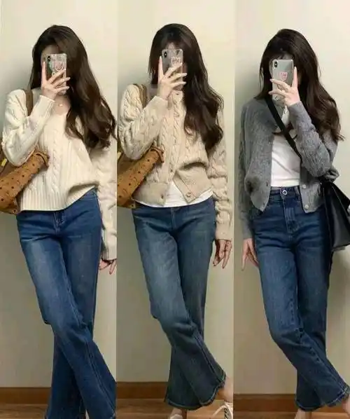 可以巧妙地遮住我们的大粗腿大屁股,这样上短下长,上窄下宽的搭配方法