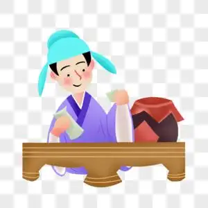 喝酒的古人图片