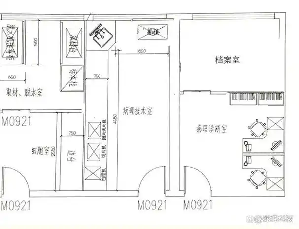 医院布局病理科需要的设计方案图_实验室建设_实验室信息_来宝网