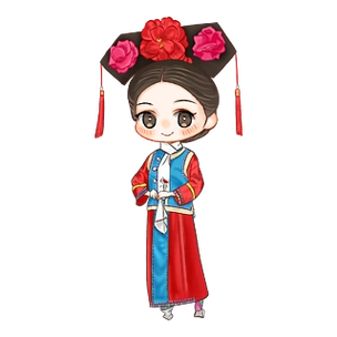 清朝皇妃古风q版妃嫔卡通格格公主大美女人