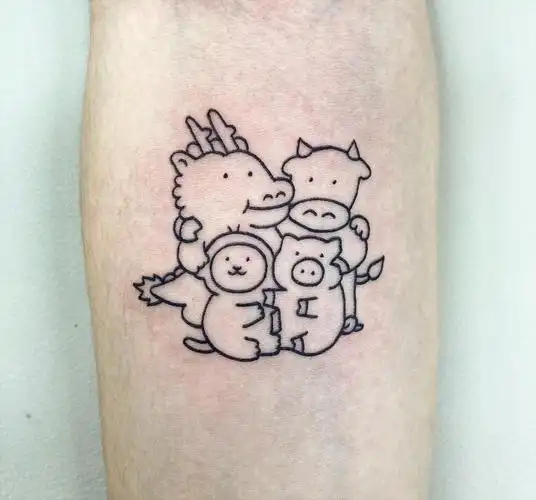 纹身#简笔画:可爱的,俏皮的,搞怪的#纹身#杭州大唐纹身