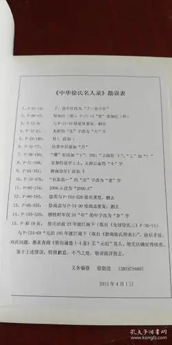 中华徐氏名人录