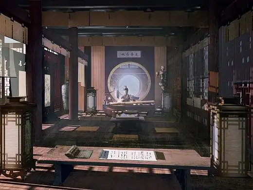 【影视】概念气氛图 古装室内 书房茶室