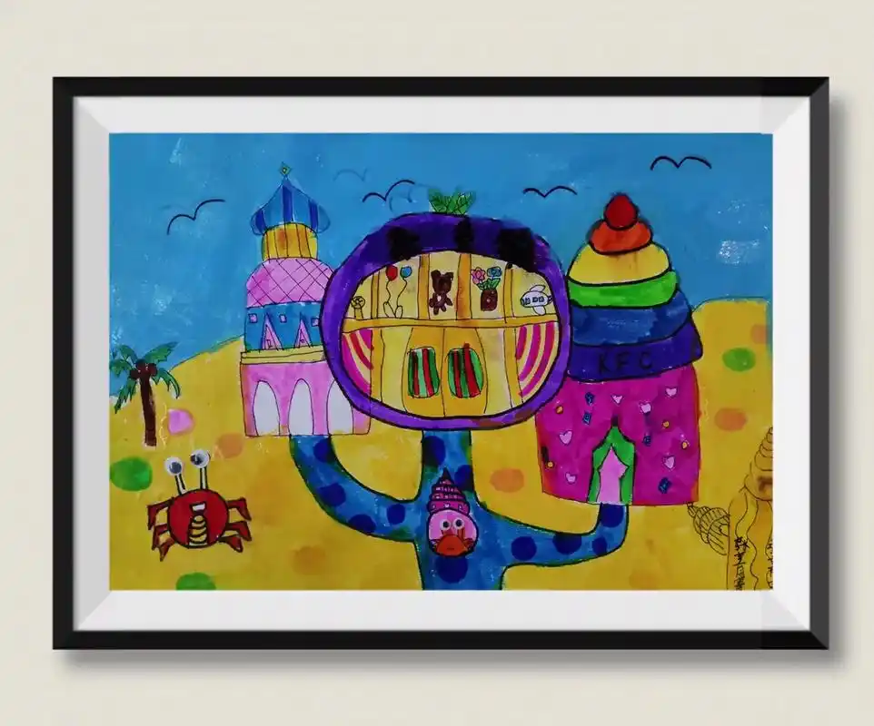 10岁前正是开发想象力的好时机如果总是画相同的事物画画没进步是事小