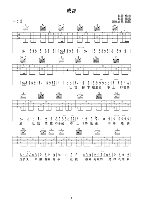 成都赵雷完美弹唱简单吉他