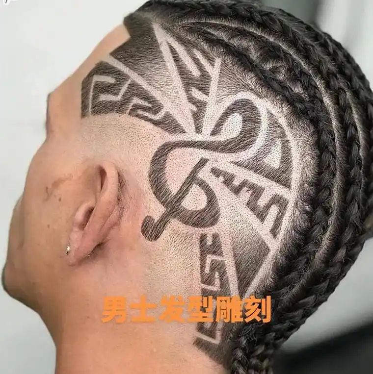 雕刻发型的图案推荐 #同城美发 #2023新年发型 #男士 - 抖音