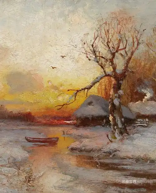 高对比度的美学手法,崇高的高清风景油画!