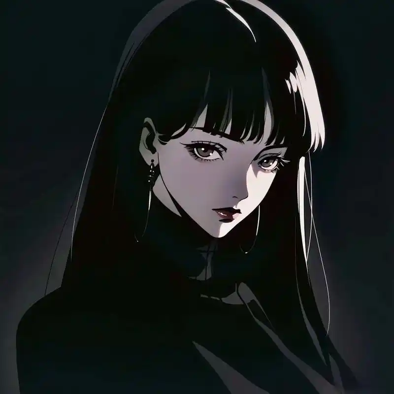 金秋图文动态创作节# #动漫头像和壁纸# 黑色系女生专属头像,幽你