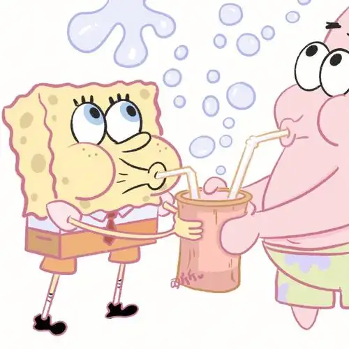 软件:procreate#卡通情侣头像  #海绵宝宝  #派大星  #情侣头像