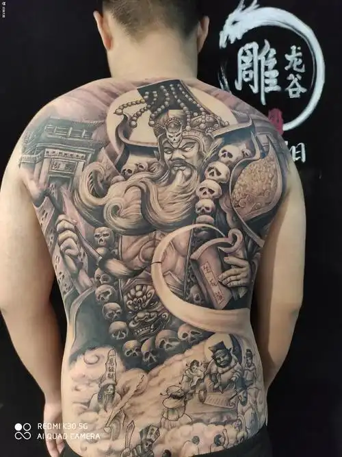 雕龙谷刺青阎王作品完成,来自山_纹身图案手稿图片_冯迎春的纹身作品