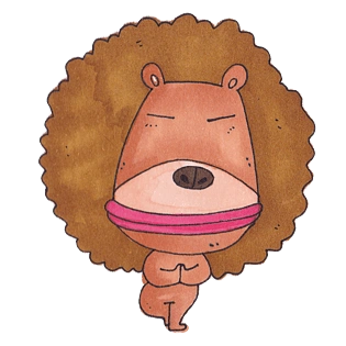 卡通可爱小狮子插画