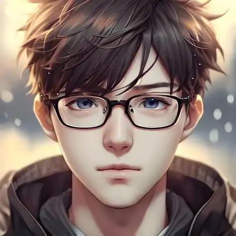 男生动漫帅气眼镜头像冷酷高冷