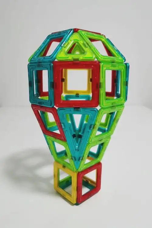 教你用磁力片拼搭一个热气球