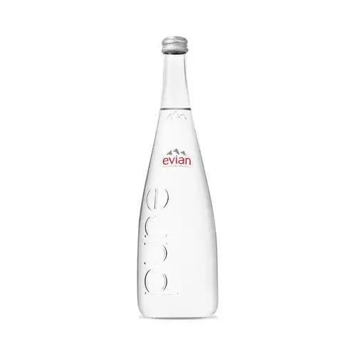 法国依云矿泉水玻璃瓶750ml12瓶整箱进口evian高端饮用水