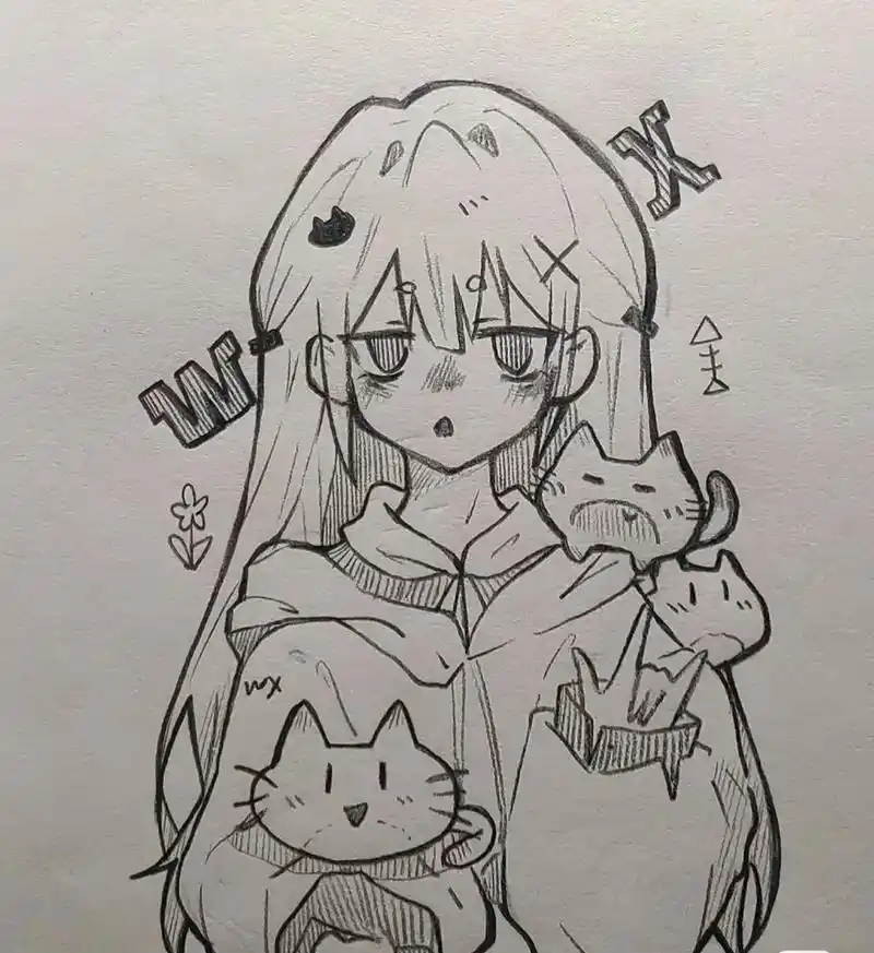 手绘 #画渣的摸鱼日常 #画渣本渣 #动漫人物绘画 #铅笔 - 抖音