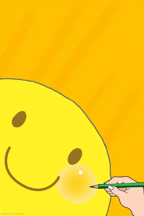世界微笑日黄色笑脸banner背景