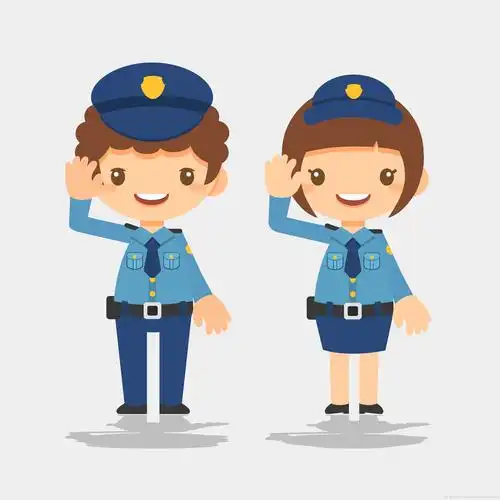 卡通q版儿童学生警察医生老师消防宇航员职业人物矢量素材图