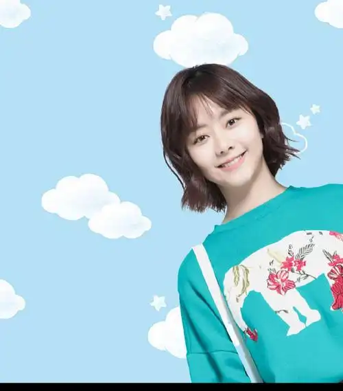 浪花一朵朵谭松韵云朵明星同款绿色印花刺绣t恤长袖卫衣女上衣