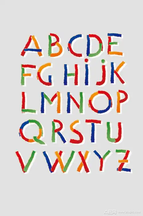 矢量个性大写英文字母