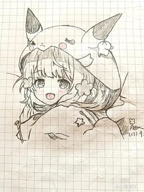 漫画人物,铅笔画