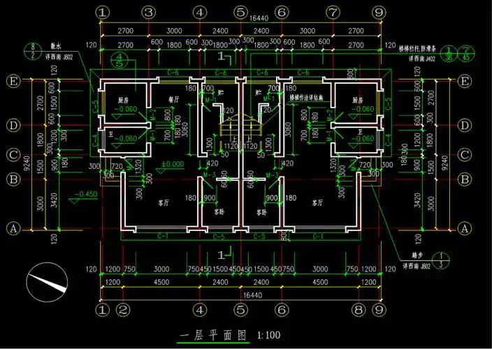 (五)尺寸线除总平面图之外的其他建筑图中都应标注相对标高.