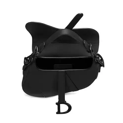 【包邮包税】dior/迪奥 19秋冬新款 saddle黑色哑光小牛皮迷你马鞍包