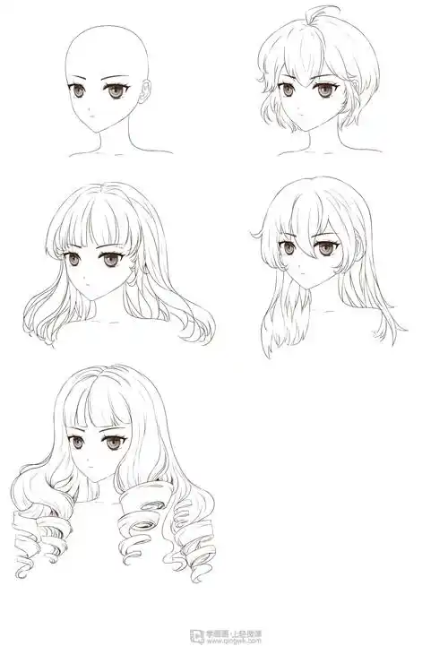 自然的短发柔顺的长发长卷发