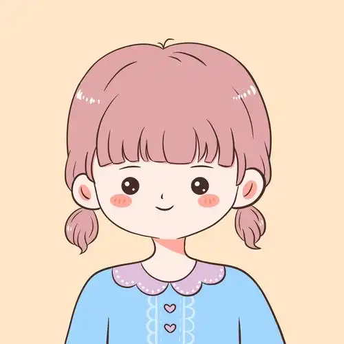 卡通手绘风小女生双马尾可爱女生头像图片