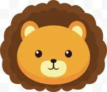 矢量图卡通狮子头