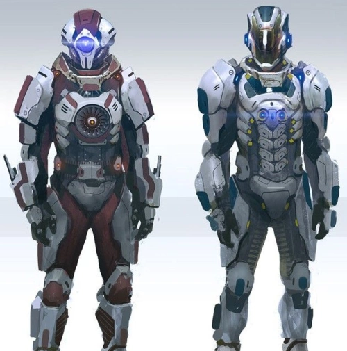 机械人形装甲设定cg游戏原画3d造型素材包画集科幻士兵参考3000p