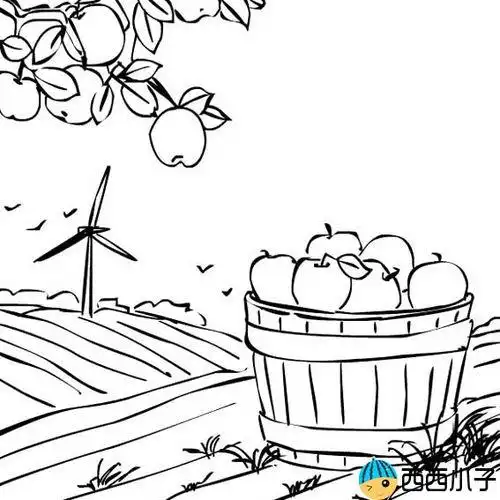 丰收简笔画农民丰收简笔画
