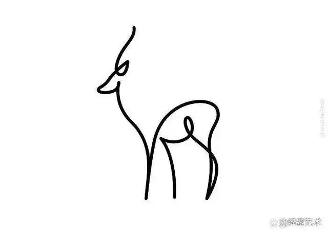精炼至极!只用一笔画出来的动物,看得人舒适极了