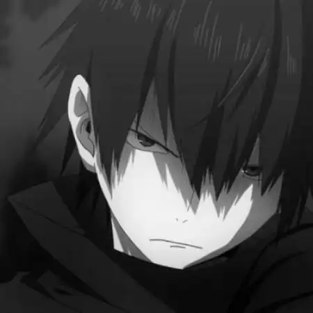 颓废丧男头动漫黑白 孤独又去找了谁-黑白头像