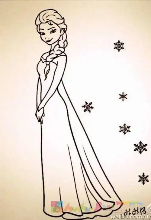 冰雪奇缘简笔画一步一步画艾莎公主冰雪女王简笔画步骤图冰雪公主怎么