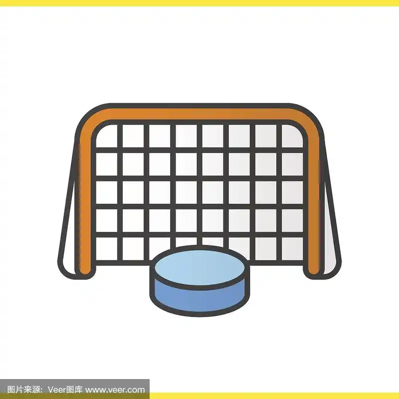 冰球门和冰球图标