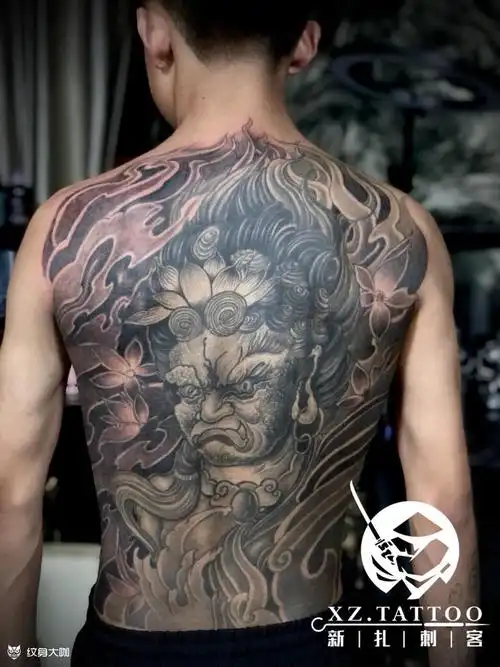 满背不动明王(修改)_纹身图案手稿图片_合肥昱安刺 tattoo的纹身作品