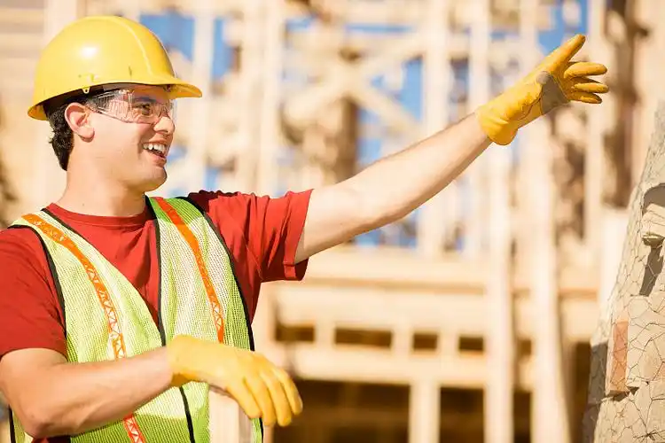 建筑工人,在建筑工地工作的主管.图片