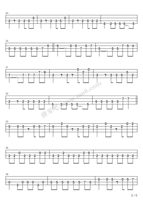 吉他谱 - young for you