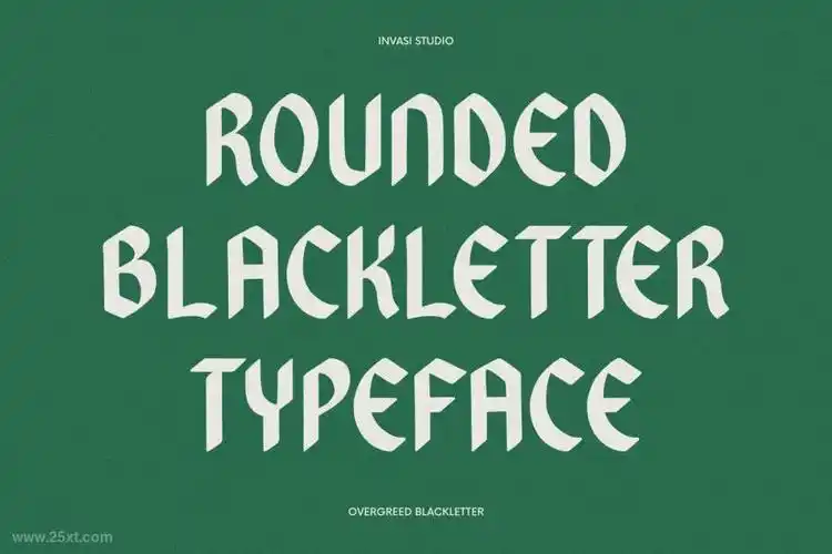 优雅圆润风格的英文无衬线字体overgreed