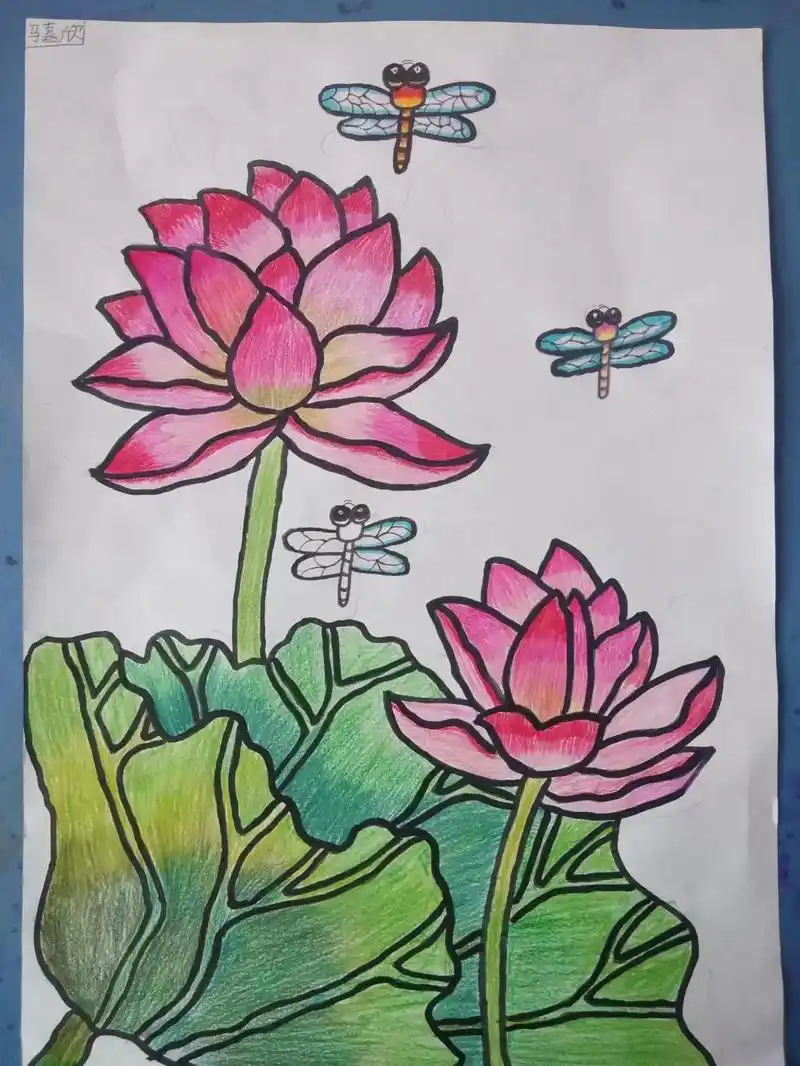 写生#美术课堂 #爱画画的小朋友 #愿宝贝们健康快乐的茁壮成 - 抖音